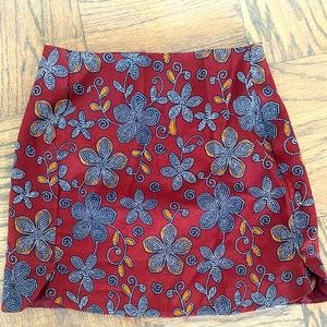 Lush Brand Floral Mini Skirt